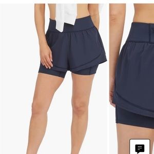 Spanx get moving double layer shorts